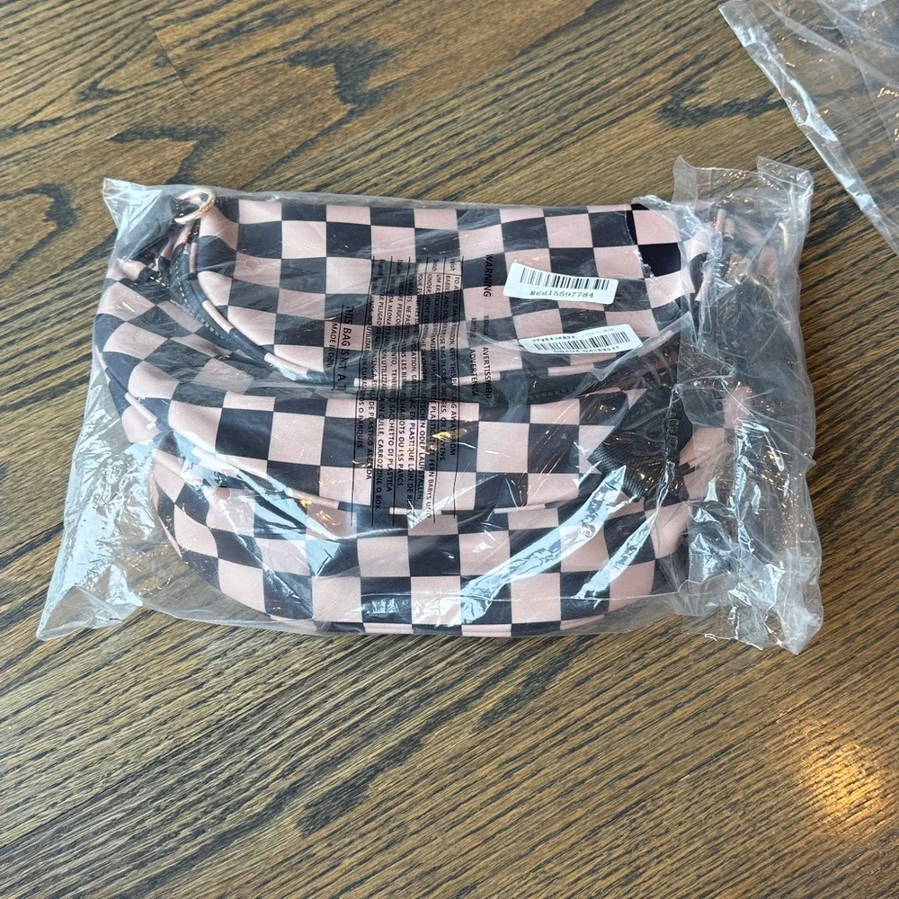 Maison Aurél The City Bag Black & Tan Checker Crossbody Bag NWT - Picture 8 of 10